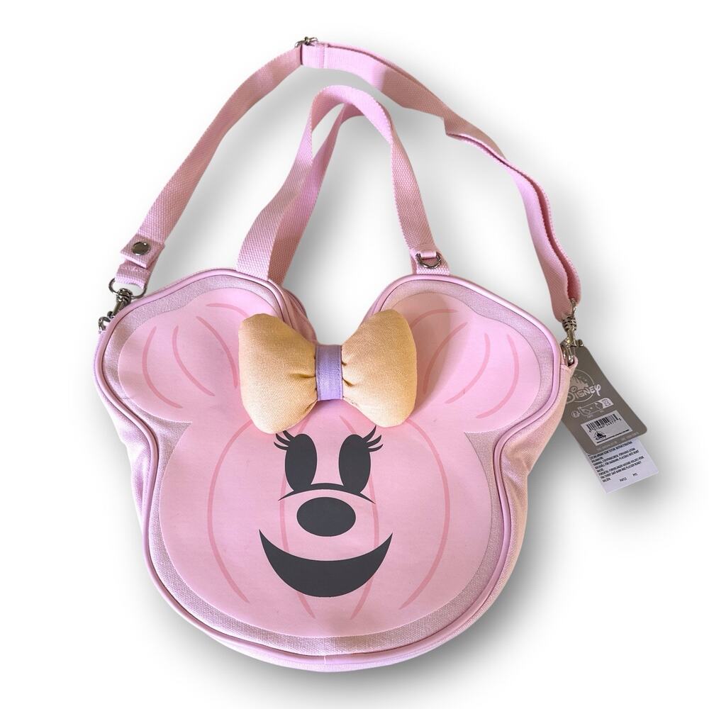 Disney Parks 2026 Halloween Pastel Cutie Minnie Jack O' Lantern Tote Bag NWT